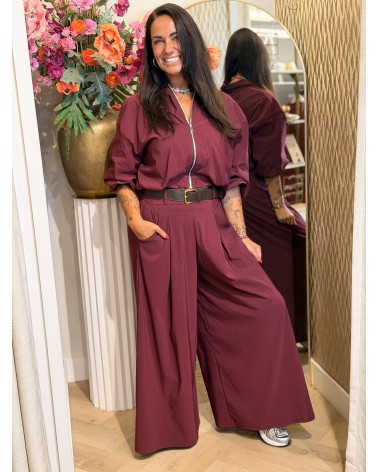 Broek Isadee Wide Leg Bordeaux