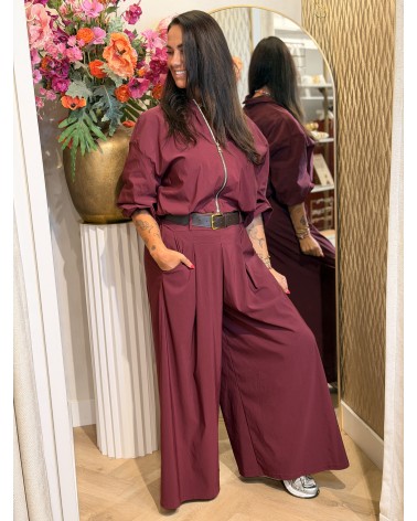 Broek Isadee Wide Leg Bordeaux