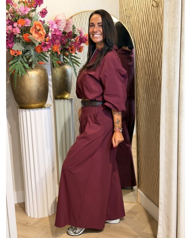 Broek Isadee Wide Leg Bordeaux