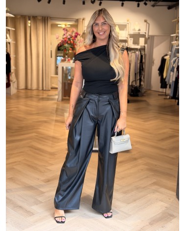 Broek Leatherlook Wide Leg