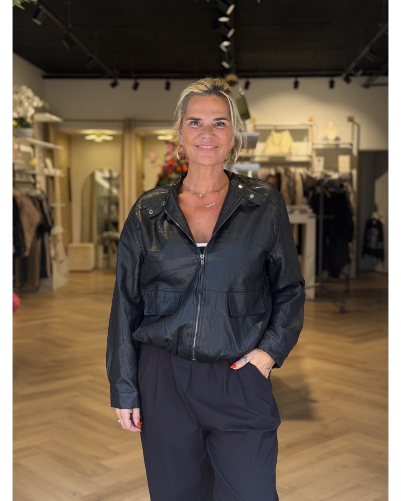 Jacket Lunova Leatherlook Zwart
