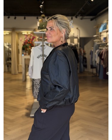 Jacket Lunova Leatherlook Zwart