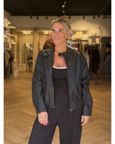 Jacket Lunova Leatherlook Zwart