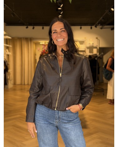 Jacket Lunova Leatherlook Bruin