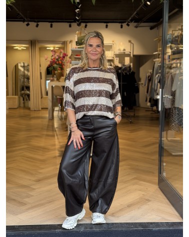 Ballonbroek Leatherlook Dark Brown