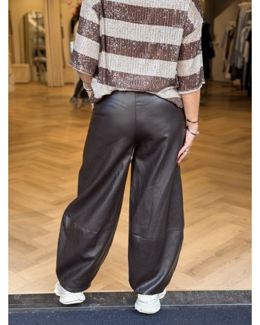 Ballonbroek Leatherlook Dark Brown