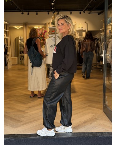 Broek Leatherlook Zwart