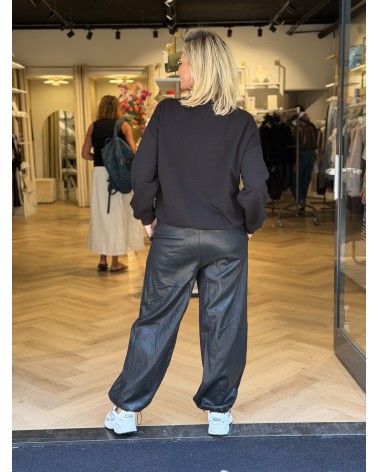 Broek Leatherlook Zwart