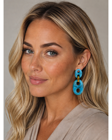 Oorbellen Siena Turquoise Blauw