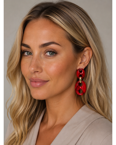Oorbellen Siena Rood