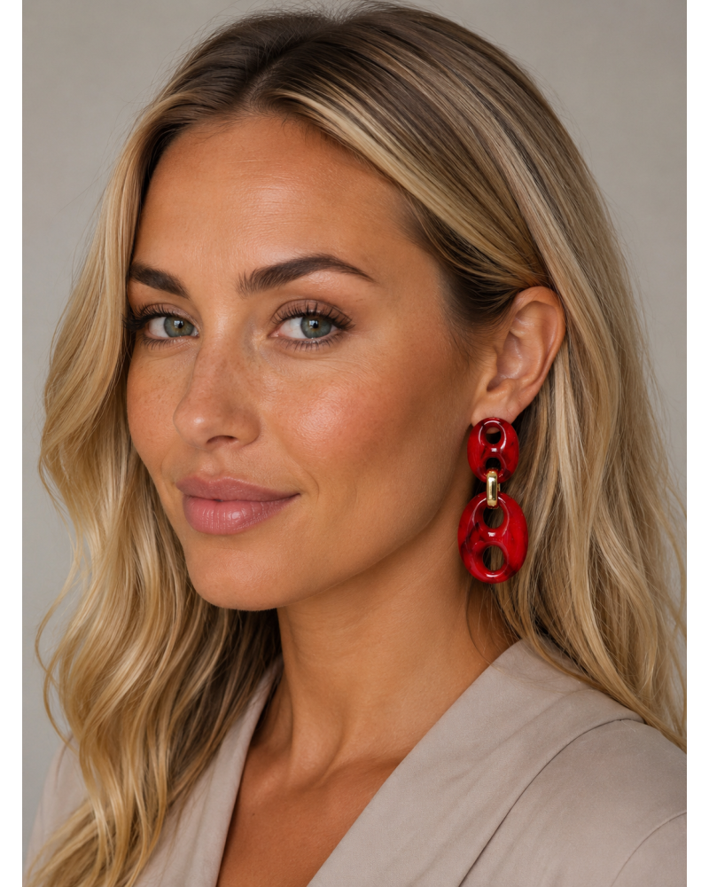 Oorbellen Siena Rood