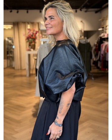 Top Leatherlook Zwart