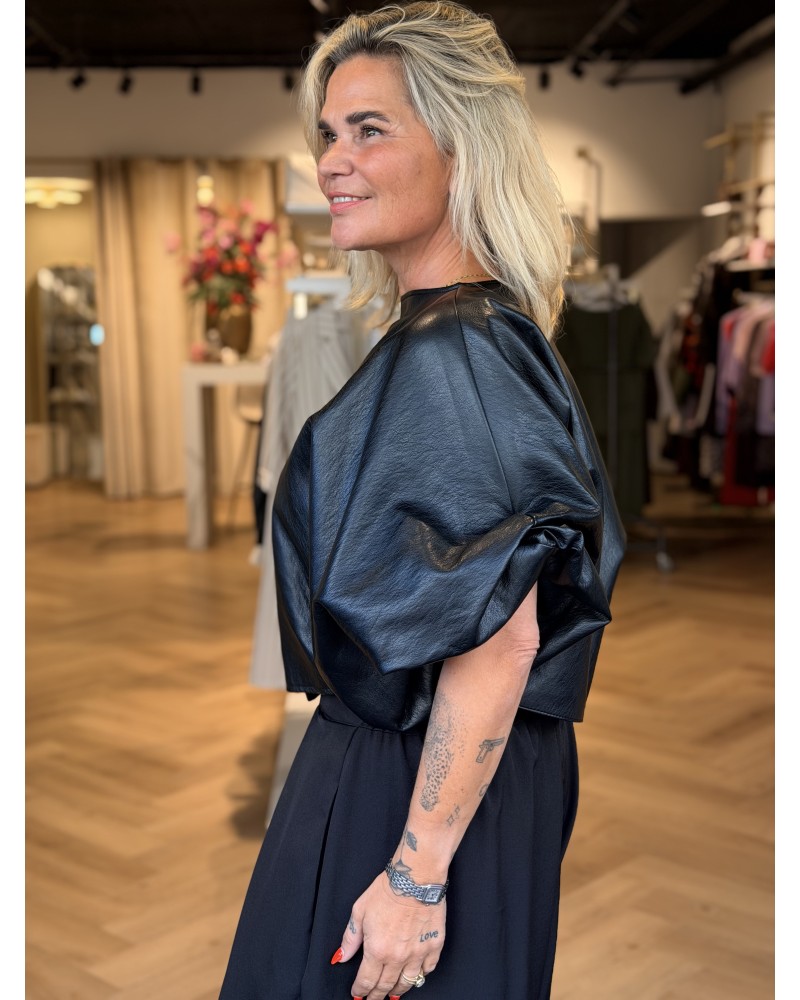 Top Leatherlook Zwart
