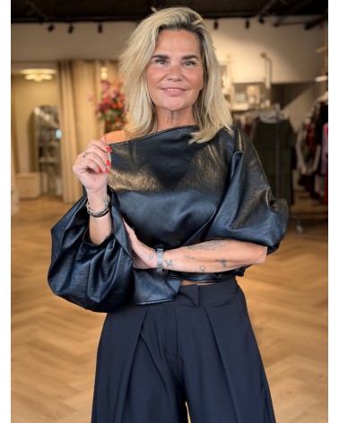 Top Leatherlook Zwart