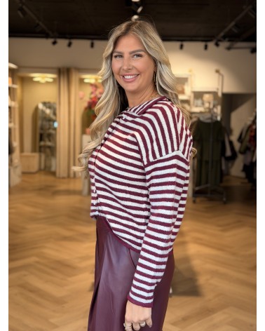 Vest Judy Bordeaux Creme