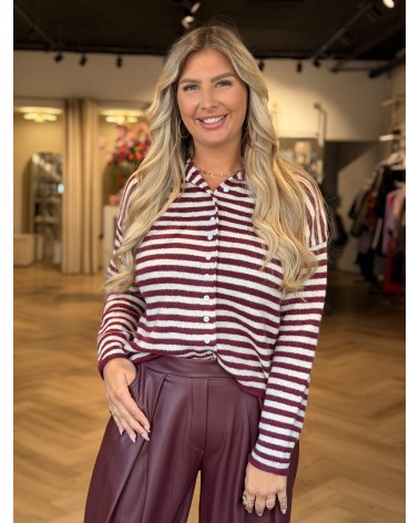 Vest Judy Bordeaux Creme