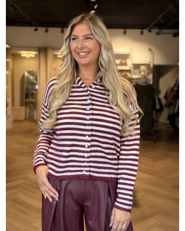 Vest Judy Bordeaux Creme
