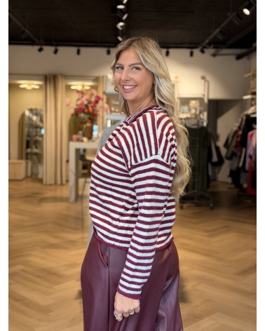 Vest Judy Bordeaux Creme