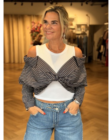 Top Ella Navy Blauw