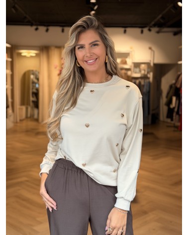 Sweater Heart Beige