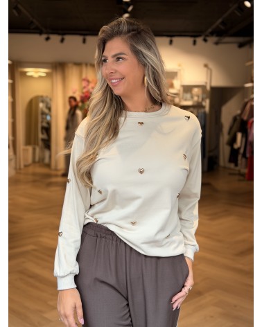 Sweater Heart Beige